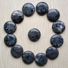 Wholesale 20pcs/lot Fashion natural black spectrolite round cabochon beads 25mm for jewelry Accessories making free shipping 2024 - buy cheap