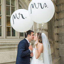 Globos redondos blancos de látex para decoración de bodas, Globos de helio para novia, suministros para fiesta de compromiso, 36 pulgadas 2024 - compra barato