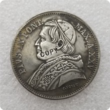 1870-R XXIV Italy 5 Lire Silver Coin Papal States COPY commemorative coins-replica coins medal coins collectibles 2024 - compre barato