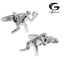 Men Jewellery Tennis Player   Silver Colour Copper Sport Style Best Gift For Men   Cuff Links 2024 - buy cheap