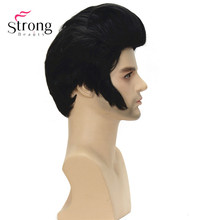 Black Short Cosplay Wig Resistant Synthetic costume Hair Wigs for men 2024 - buy cheap