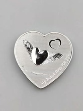 Модные серебряные монеты в форме сердца, свадебные украшения, памятные монеты, подарок на день Святого Валентина, туристический сувенир 2024 - купить недорого
