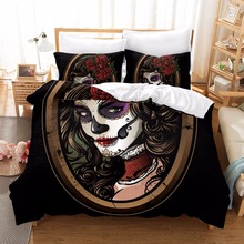 Halloween 3D Pattern Zombie Bride Bedding Set Horror Rose Comforter Bedding Sets Duvet Cover Set Personalise Home Textiles F 2024 - buy cheap