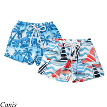 От 0 до 4 лет Гавайские шорты с эластичным поясом для маленьких мальчиков, летние спортивные пляжные шорты, хит продаж 2019 2024 - купить недорого