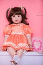 DollMai 24"/61cm Soft Vinyl Silicone Reborn Baby Dolls Lifelike bebe Newborn princess Toddler Baby Dolls Toys Children Girl Gift 2024 - buy cheap