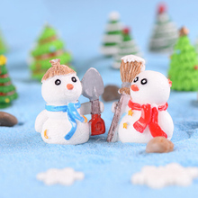 Zocdou 1 peça boneco de neve dia de natal inverno criança modelo pequena estátua estatueta artesanato ornamento miniaturas decoração da sua casa 2024 - compre barato