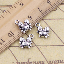 30pcs Charms Lovely Crab 12x11mm Tibetan Bronze Silver Color Pendants Antique Jewelry Making DIY Handmade Craft For Bracelet 2024 - buy cheap