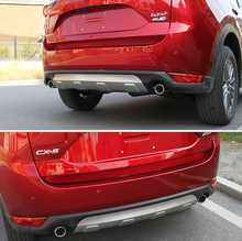 Protector de placa de deslizamiento frontal y Protector de Parachoques Trasero de acero inoxidable, apto para Mazda CX-5 cx5 2017-2019, estilo de coche 2024 - compra barato