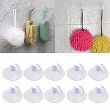 10Pcs Suction Cup Wall Hook Hangers Kitchen Bathroom 4cm Simple Style Kitchen Hanging Hooks 2024 - buy cheap