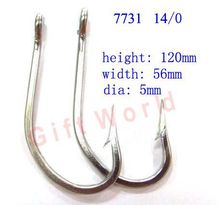 4pcs 7731 Size 14/0 Stainless Steel Ocean Big Fishing Hooks Sharpened Trolling Fish Hook Tackle 2024 - buy cheap