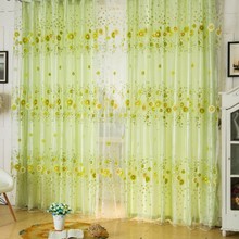 1 X 2M Romantic Floral Tulle Door Window Curtain Drape Panel Voile Valances Scarf Sheer AB 2024 - buy cheap