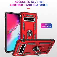 Funda de teléfono con anillo magnético para Samsung Galaxy S10, 5G, S10 Plus, S10E, Kickstand, Armor, fundas para Samsung S10 5G, S10plus, S10 + 2024 - compra barato