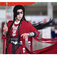 Xie lian-Peluca de Cosplay Tian guan ci fu, cabellera larga de color negro para Cosplay 2024 - compra barato