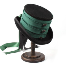 Sombrero de lana de 15CM para mujer, sombrero de fiesta de boda tradicional, hecho a mano, de malla, color negro 2024 - compra barato
