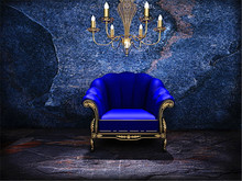 Голубой стул светильник лая кирпичная стена фотография Фон темный пол фото фон студия реквизит пользовательский фон для фотографии 2024 - купить недорого