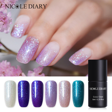 NICOLE DIARY 6ml UV Gel Polish Holo Soak Off Gel Nails UV Lamp Holo Glitter Nail Art Gel Polish  Tips 2024 - buy cheap