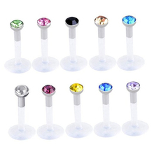 10PCS Bioplast Flexible Labret Lip Ring Ear Helix Tragus Cartilage Studs Piercing Mixed Color Body Piercing Jewelry 2024 - buy cheap