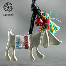 Tassels Cat Dog Pendant Long Necklace for Women Child Statement necklaces & pendants Jewellery Suspension 2021 Hotsale Chokers 2024 - buy cheap