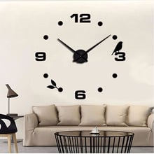 ¡Novedad de 2019! Relojes de pared de cuarzo con diseño de pájaro y gato negro DIY de la fábrica Muhsein, decoración para el hogar, reloj original de pared 2024 - compra barato