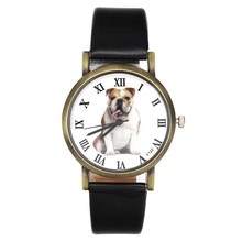 Bulldog Pet Love Dog Men Women Watches PU Leather Band 18mm Watchband Sport Casual Unisex Quartz Wrist Watch Deals New Arrival 2024 - buy cheap