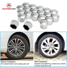 Universal 17mm Car Style Wheel Chrome Plastic Nut Cover Bolt Caps for Cars 2024 - buy cheap
