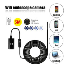 8mm Endoscópio Endoscópio WIFI 720P HD À Prova D' Água Câmera de Detecção De Gasoduto Para IOS/Android Cabo do Disco 2024 - compre barato