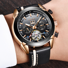 2019 New Mechanical Men Watch LIGE Luxury Automatic Mechanical Watch Male Leather Waterproof Sport Watch Men Business Wristwatch 2024 - buy cheap