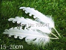 100pcs/lot!White Nagorie Goose Feathers,15-20cm,Loose Craft Feathers,Costume Design,Hair Feathers,Fscinator,Bridal Hair Piece 2024 - buy cheap