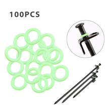 100PCS Outdoor Camping Tent Pegs Night Light Ring Fluorescent Nail Silicone O Shaped Lighting Ring Fishing Rod Tent Accessories 2024 - buy cheap