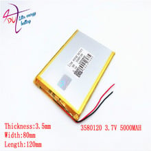 Size 3580120 3.7v 5000mah  Liter energy battery Lithium Polymer Battery With Board For 7 Inch Tablet Pc 2024 - buy cheap