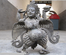 Estatua de Buda, estatua de Tantrism, garua, pájaro, VaJra, Tíbet, folclórico, xd 00806, 100% bronce puro 2024 - compra barato