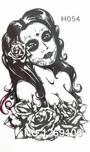 NEW 10x6cm Temporary Small  Fashion Tattoo Black Sexy Rose Girl Waterproof Temporary Tattoo Stickers 2024 - buy cheap
