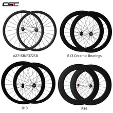 CSC-ruedas de carbono de 24mm, 38mm, 50mm, 60mm y 88mm de profundidad, tubulares o Clincher de ancho, Ruedas de bicicleta de carbono 2024 - compra barato