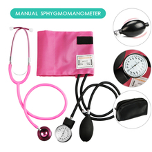 Monitor médico de pressão sanguínea cor-de-braço aneroide com mangas bp, manômetro com cabeça dupla fofa, estetoscópio cardiologia 2024 - compre barato