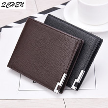 Мужской кошелек 009Q, короткий кошелек с железной окантовкой в Корейском стиле для молодежи 2024 - купить недорого