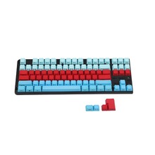 YMDK Blue White Red Mixed 104 87 61 Key Side Print Thick PBT OEM Profile Keycaps For MX Standard 104 TKL 61 Mechanical Keyboard 2024 - buy cheap