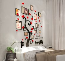 New arrival Happy tree Acrylic 3d wall stickers Cartoon Carriage Lovers wall stickers Home DIY Art wall decor 2024 - buy cheap