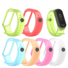 For Xiaomi Band 3 Watch Strap Watchband Xiao Mi Band3 Replacement Silicone Half Transparent Accessories Sport Strap Wristbands 2024 - buy cheap