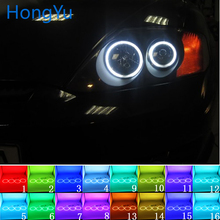 Latest Headlight Multi-color RGB LED Angel Eyes Halo Ring Eye DRL RF Remote Control for Hyundai Tiburon 2003 - 2006 Accessories 2024 - compre barato