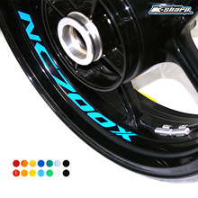 8 X custon interior decalques aro da roda reflexivo Adesivos sinal stripes FIT HONDA NC700X NC 700X 2024 - compre barato