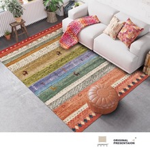 Rectangular Large Carpet Retro Style Living Room Bedroom Outdoor Bedside Striped Floor Mat 2024 - buy cheap