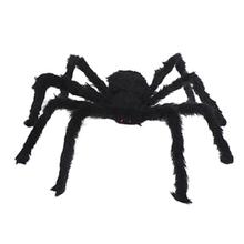 1Pcs Halloween Horrible Big Black Furry Fake Spider Size 30cm,50cm,75cm Creep Trick Or Treat Halloween Decoration Cosplay Bar 2024 - buy cheap