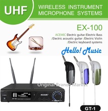 ACEMIC EX-100/GT-1 90-graus de ângulo UHF Sem Fio sistema de Microfone para Baixo da guitarra Elétrica Instrumento musical keyborad Violino 2024 - compre barato