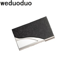 Weduoduo New Brand Stainless Steel Men's Business Card Holder Portable ID Card case for women metal Credit card holder 2024 - buy cheap