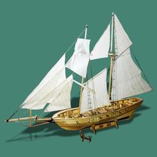 LeadingStar Assembling Building Kits Ship Model Wooden Sailboat Toys Harvey Sailing Model Assembled Wooden Kit DIY 2024 - buy cheap