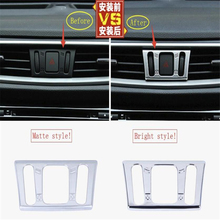 Lapetus Accessories Middle Air AC Outlet Vent / Warning Light Button Frame Cover Trim For Nissan Murano 2015 2016 2017 2018 ABS 2024 - buy cheap