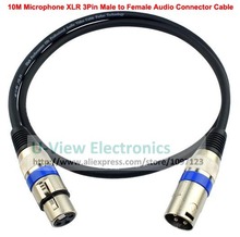 10M Length Copper Microphone XLR 3Pin Jack Speaker XLR Male to Female Extension Audio Connector Cable/Free Shipping/1PCS 2024 - buy cheap