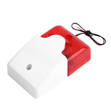 kebidumei Mini Wired Strobe Siren Durable Wired Sound Alarm Strobe Flashing Red Light Alarm System For Home 115dB 2024 - buy cheap