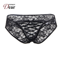 Comeondear Women Panties Strappy Hollow Out Lace Underwear See Though Breathable Ultra-thin Mid Waist Sexy Panties PA5155 2024 - buy cheap