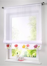 handmade roman blinds can lift window screening,voile kitchen/cafe/door/window curtains,floral decorate curtain 2024 - buy cheap